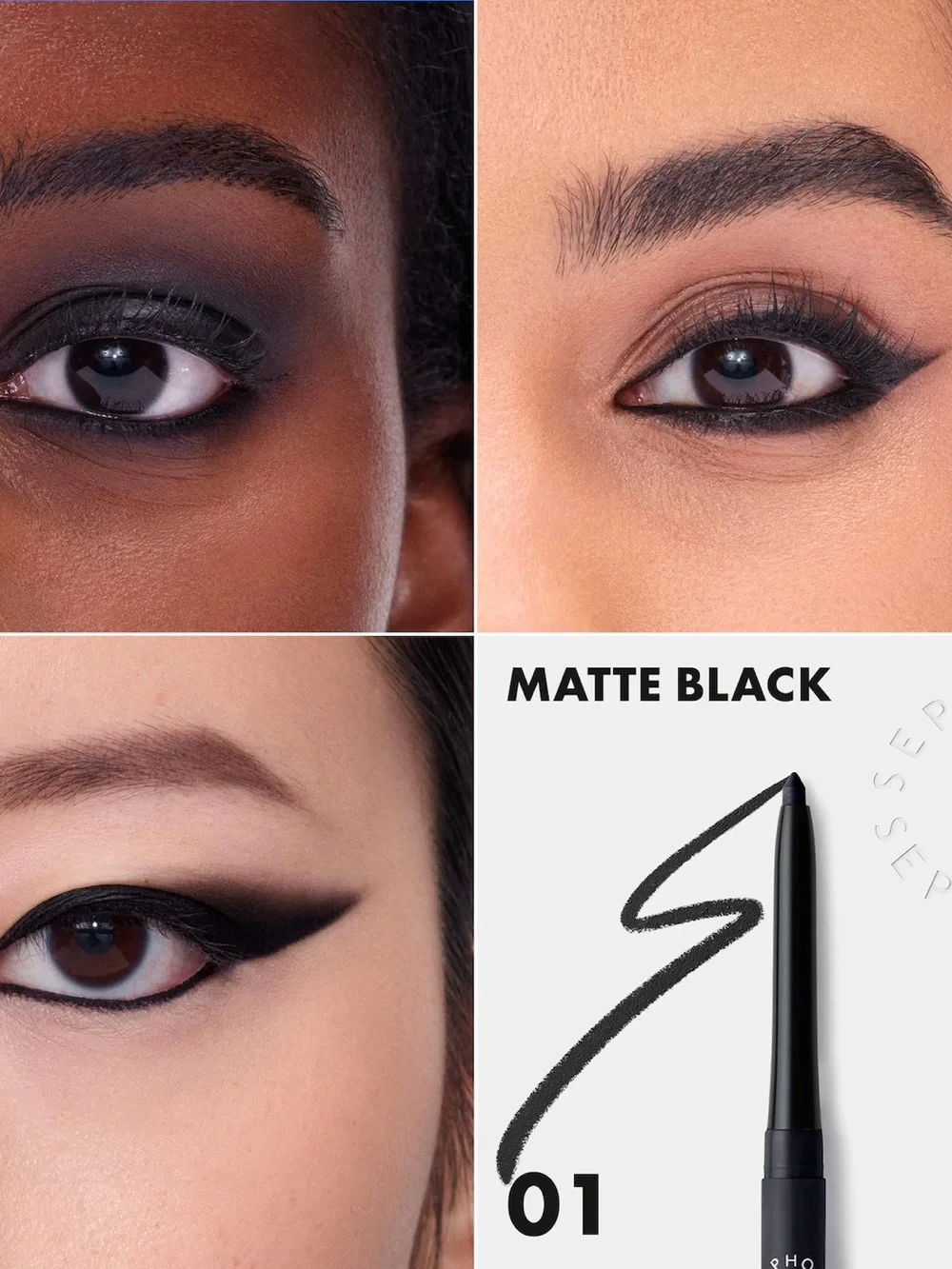Sephora Waterproof 12H Retractable Eyeliner - 01 Matte Black - NEW / SEALED